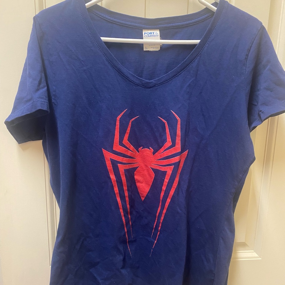 🕷️Marvel Spiderman-Size L-V neck-Navy